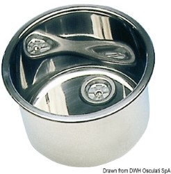 SS кръгла мивка 385x180mm